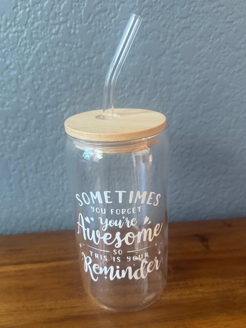You’re Awesome Glass Tumbler